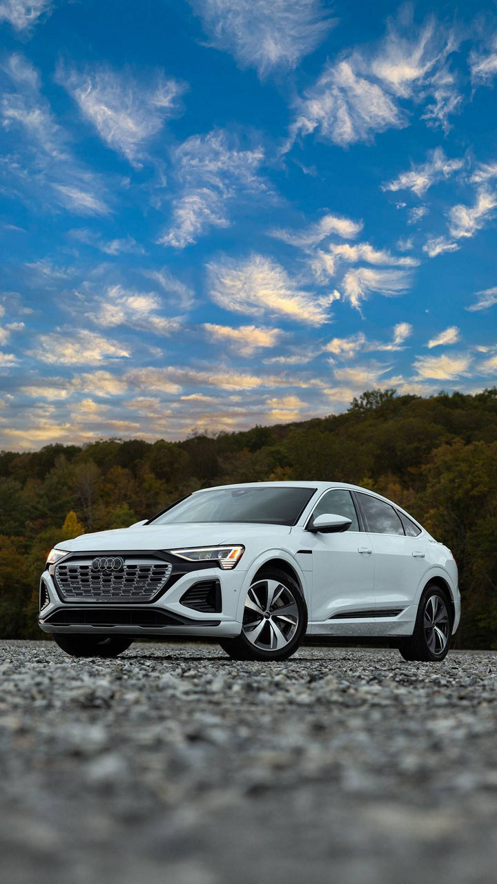 Left profile view of an Audi vehicle.
